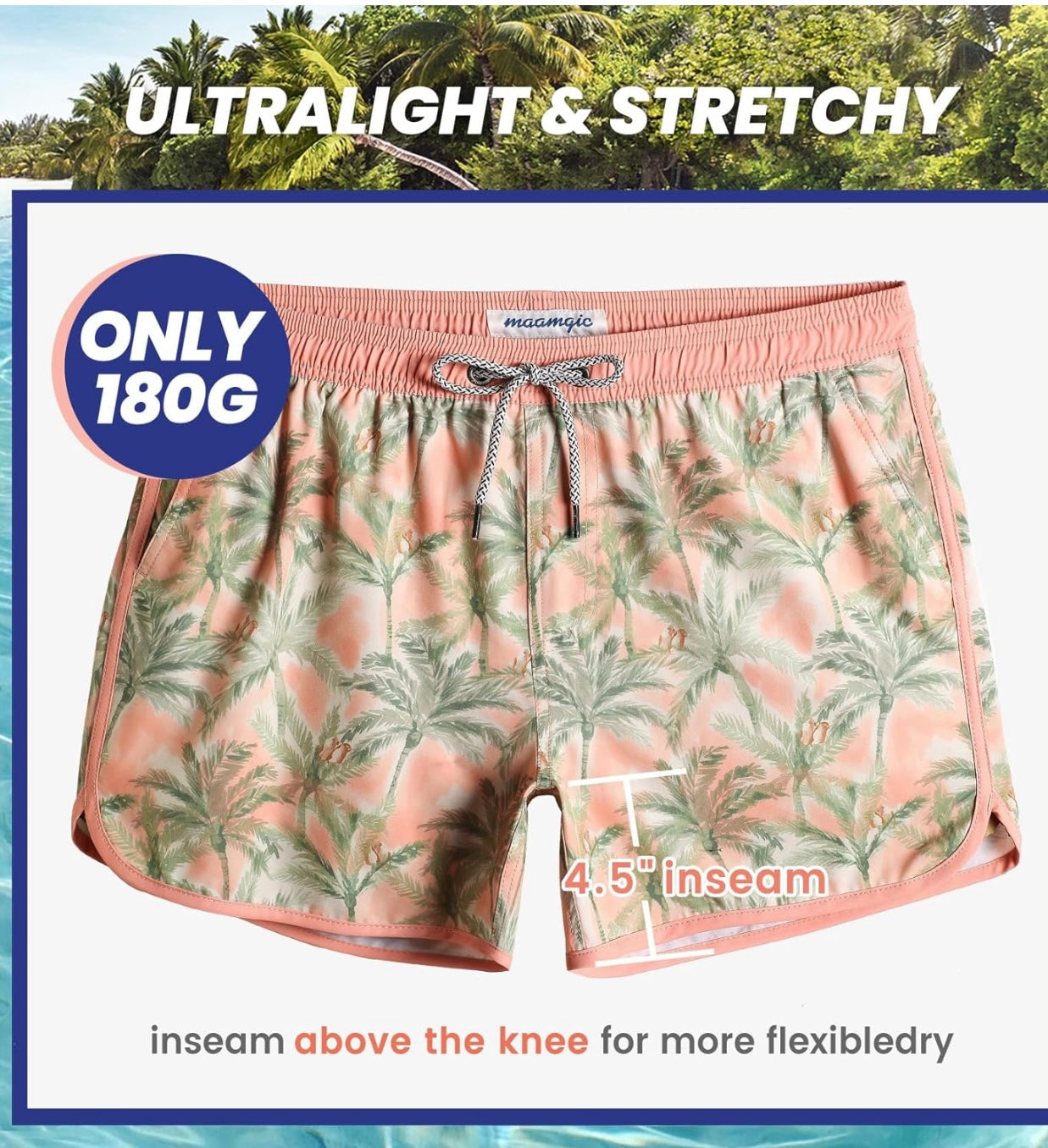 maamgic Mens Swim Trunks