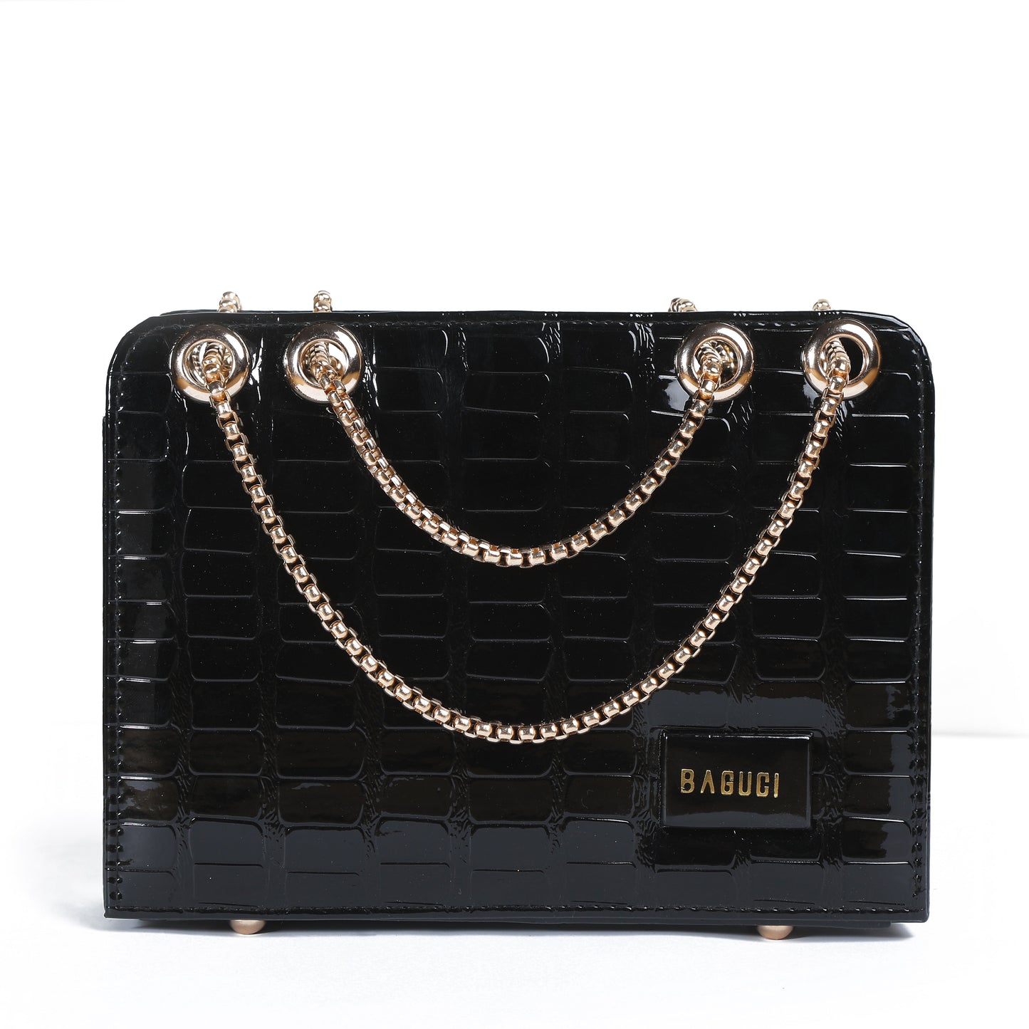 Black Double Chain Boxy Bag