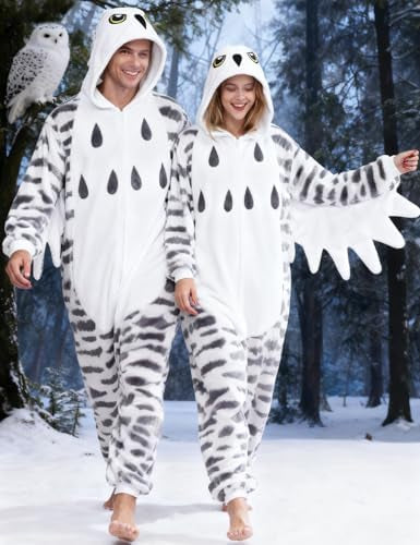 ABPTBAZ Unisex Adult Onesie Costume One Piece Pajamas Animal Christmas Costume Homewear Sleepwear for Women