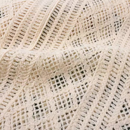 Flower Embroidery Crochet Waistcoat Top Sleeveless