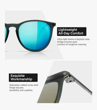 SUNGAIT Vintage Round Sunglasses