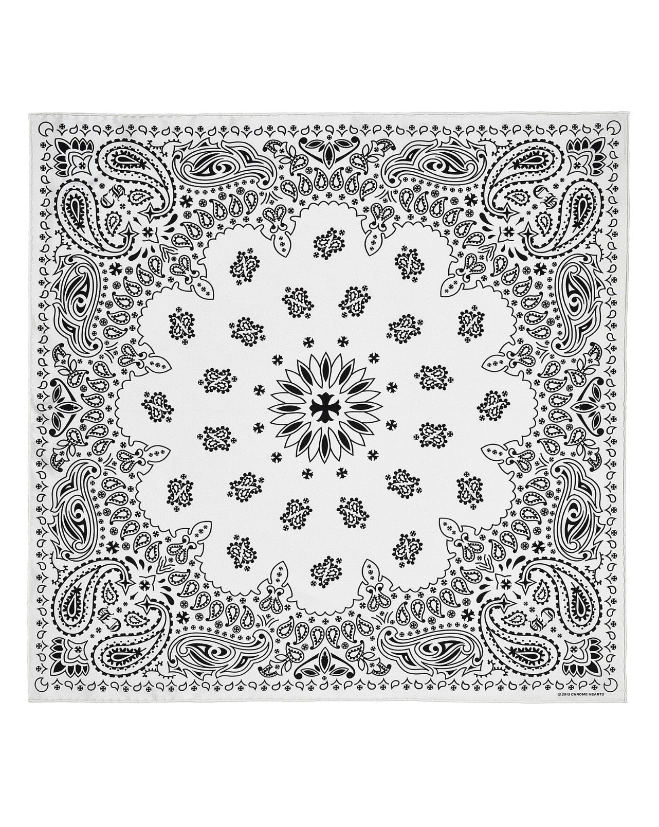 CHROME HEARTS -WHITE SILK BANDANA