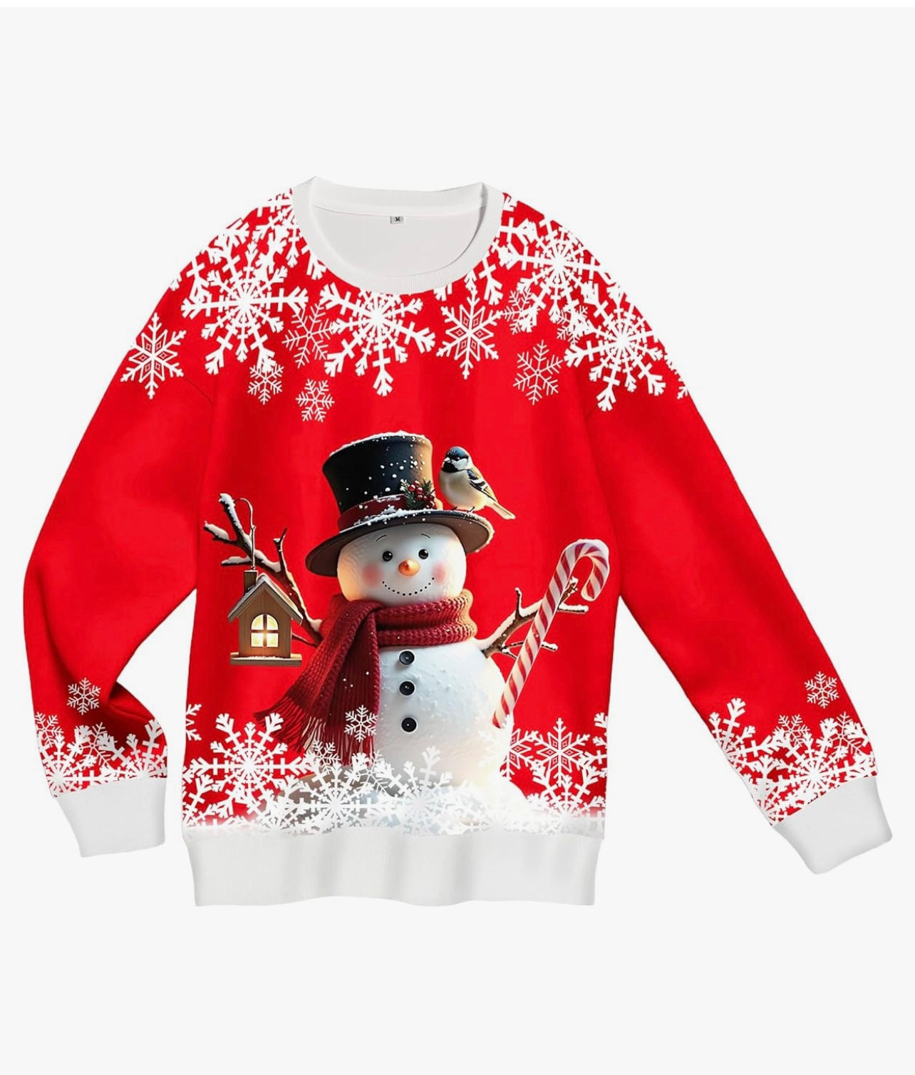 Christmas Sweatshirts for Women:Funny Snowman Printing Xmas Holiday Crewneck Long Sleeve Pullover Top