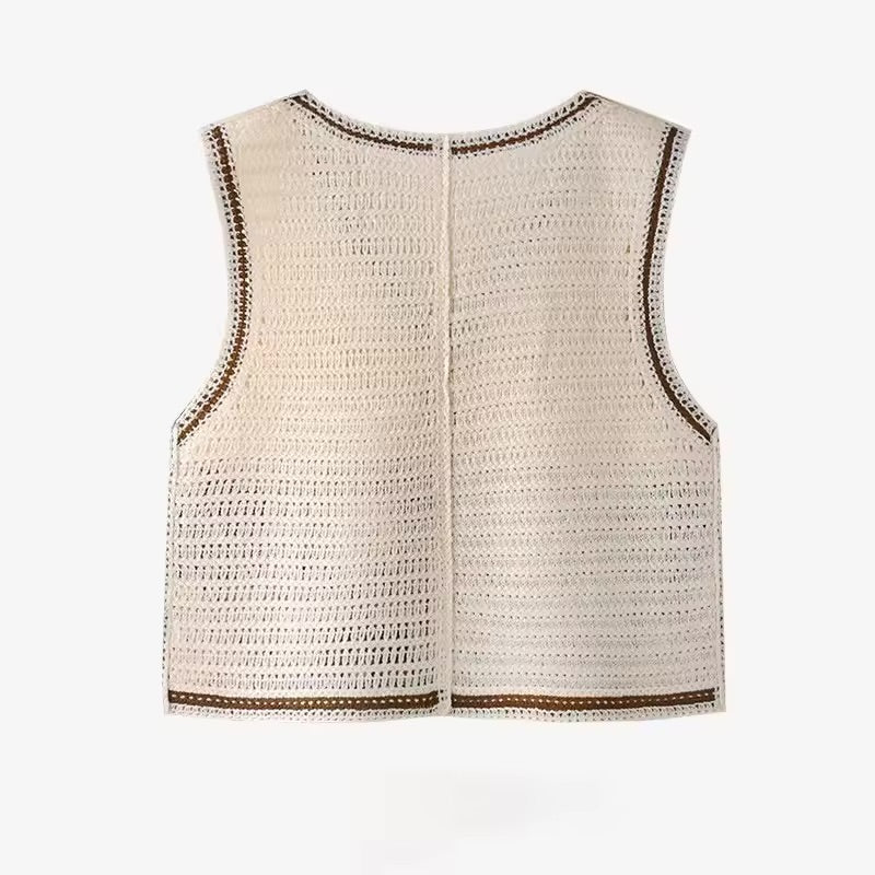 Granny Square Crochet Vest Woman