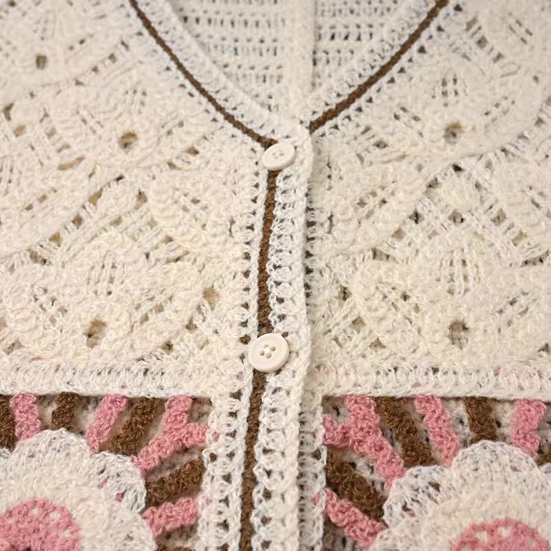 Granny Square Crochet Vest Woman