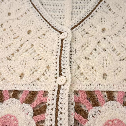 Granny Square Crochet Vest Woman