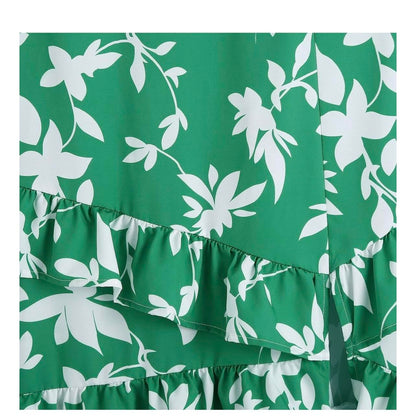 Botanical Green Floral Dress (M)