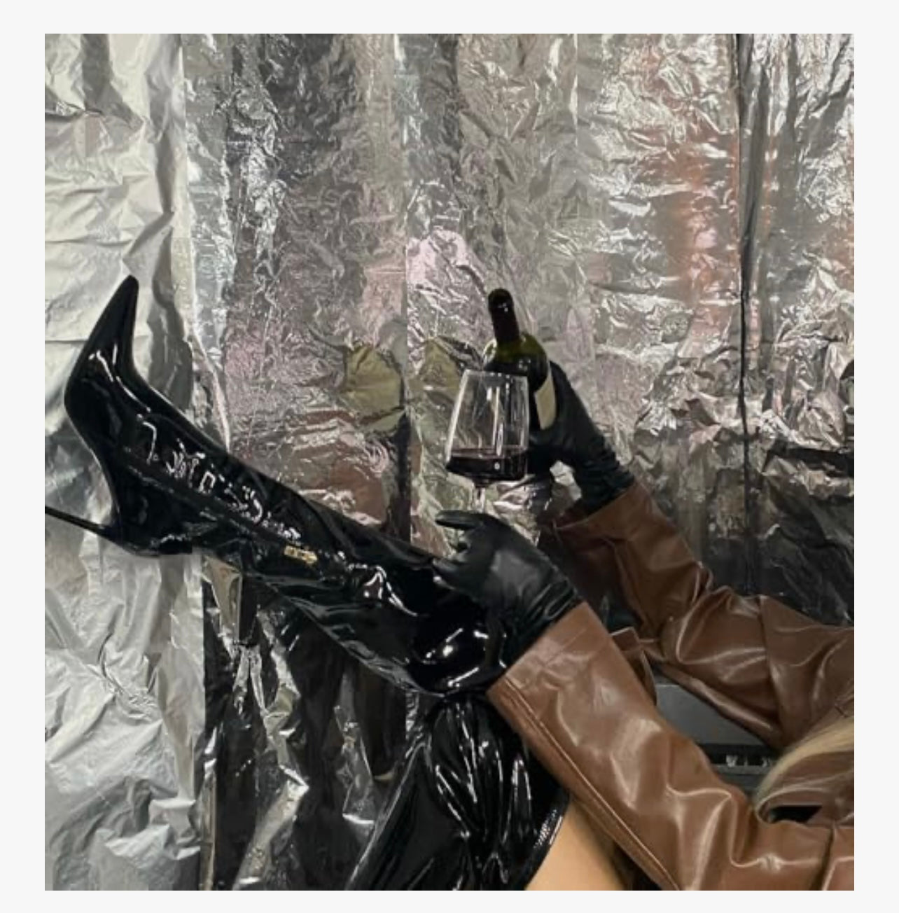 Heel Suede Thigh High Boots Stretch Sexy