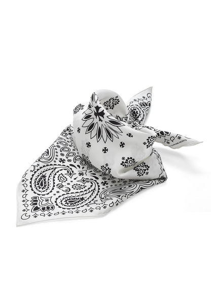 CHROME HEARTS -WHITE SILK BANDANA
