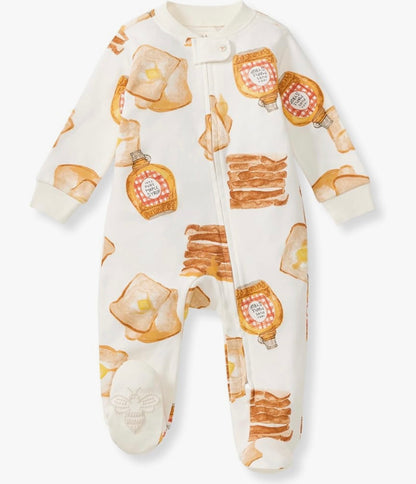 Burt's Bees Baby Boys Sleep and Play PJs, 100% Organic Cotton One-Piece Zip Front Romper Jumpsuit Pajamas