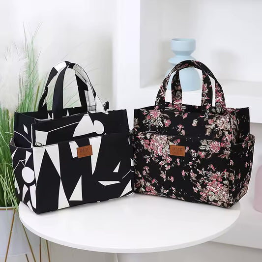 Art Handbag Minimalist Work Lunch Box Storage Bag Suitable for Shopping