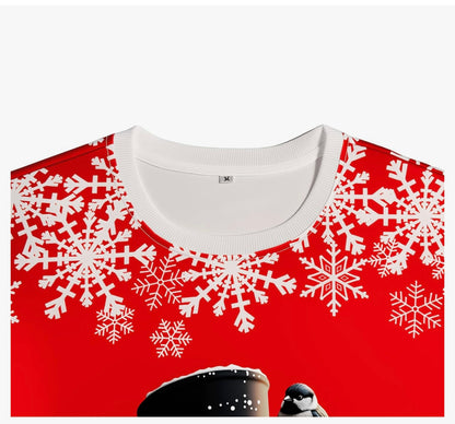 Christmas Sweatshirts for Women:Funny Snowman Printing Xmas Holiday Crewneck Long Sleeve Pullover Top