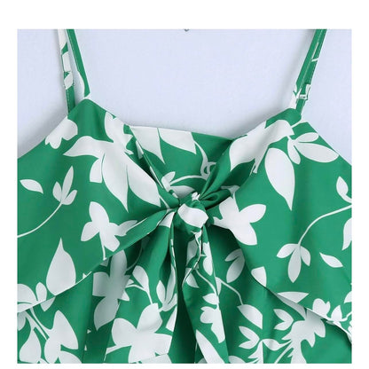 Botanical Green Floral Dress (M)