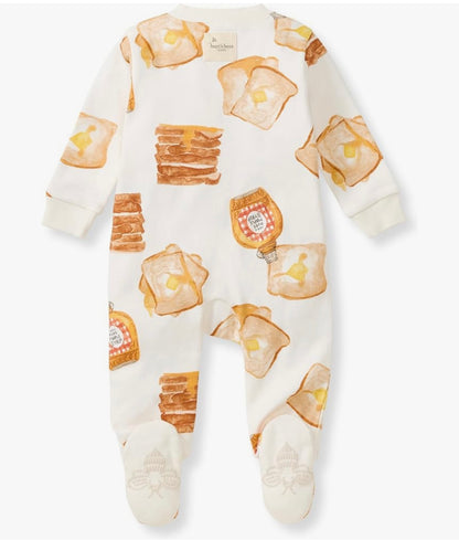 Burt's Bees Baby Boys Sleep and Play PJs, 100% Organic Cotton One-Piece Zip Front Romper Jumpsuit Pajamas