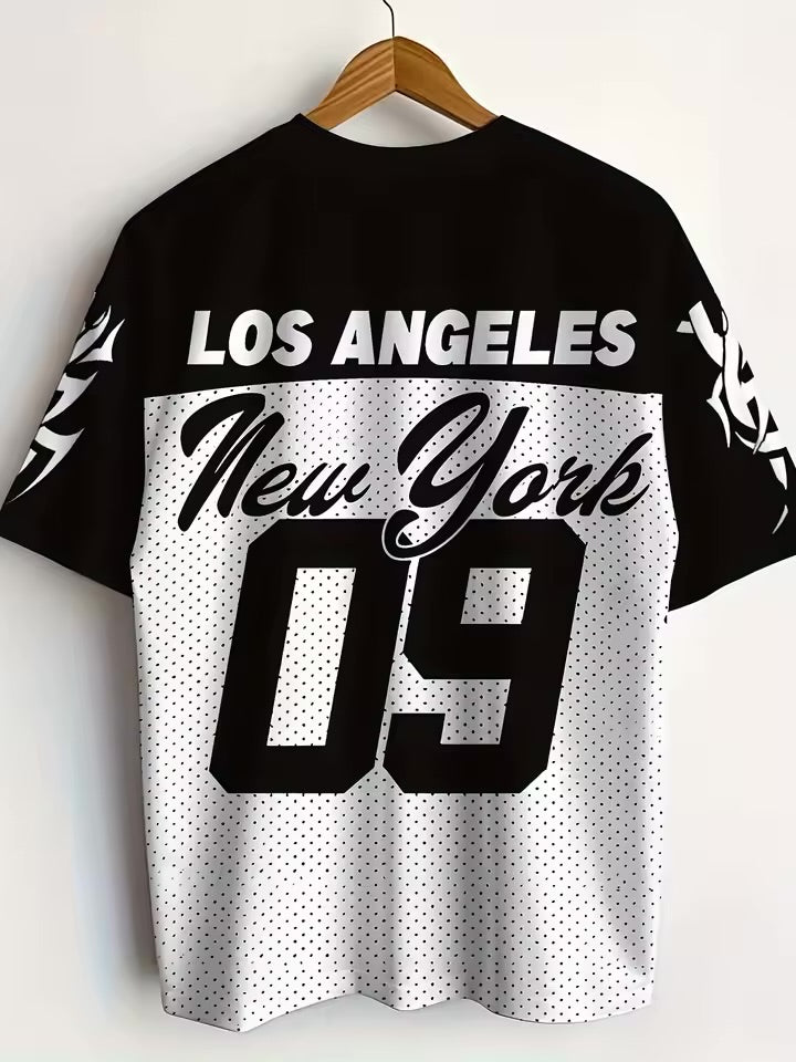 2025 Summer New Men's T-shirt Sporty casual and fashionable outdoor men's T-shirt