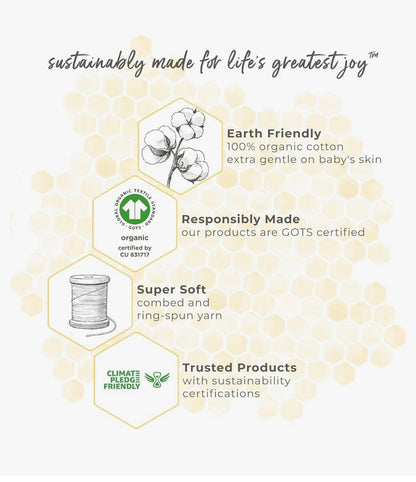 Burt's Bees Baby Boys' Organic Cotton Sleep and Play Footed Pajamas, One-piece Zip Front Romper, Baby Essentials